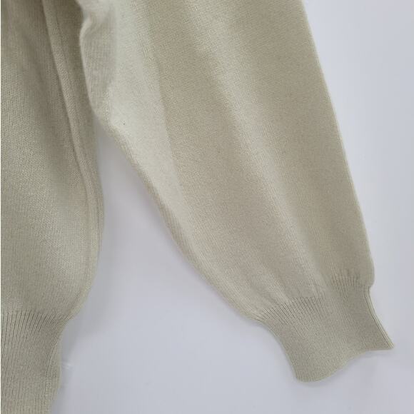 Snow Lotus Vintage Green Cashmere Crew Neck Classic‎ Sweater Top - Picture 8 of 13